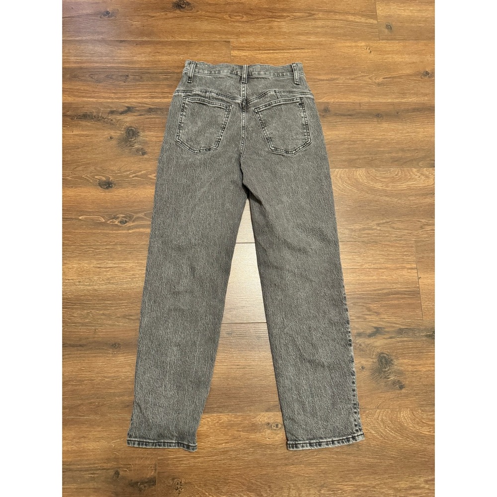 Madewell The Perfect Vintage Straight Jean Pintuck Edition Lunar Wash Grey 25 - Picture 8 of 8